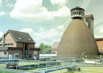 © TU Darmstadt Institut IWAR: "Faulturm" der Kläranlage in Darmstadt