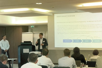 Miguel Ebbers, unser BIM-Experte, während der BIM-Roadshow Präsentation 2018